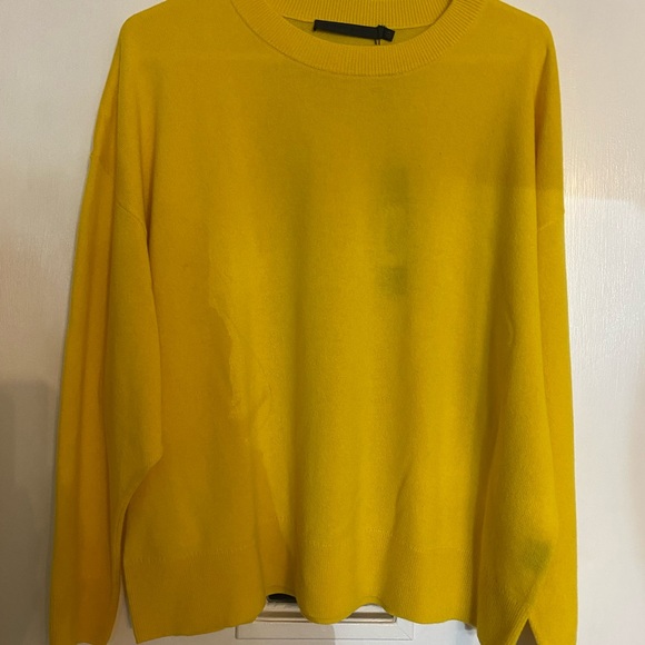 Jenni Kayne Vibrant Yellow Crew Neck Sweater - Picture 1 of 5
